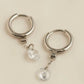Waterproof Jewelry - Drop Huggie Hoops - Silver