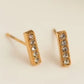 Waterproof Jewelry - Gem Bar Studs - Gold