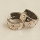 Waterproof Jewelry - Inlay Huggie Hoops - Silver