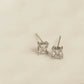 Waterproof Jewelry - 5MM Square Cubic Zirconia Studs - Silver