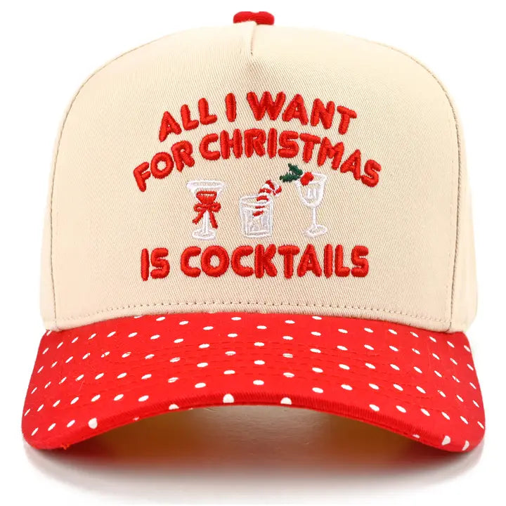 ALL I WANT FOR CHRISTMAS IS COCKTAILS HAT