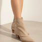 BLAZE FOLD OVER ANKLE BOOTIES - TAUPE