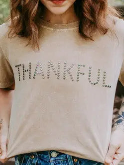 THANKFUL STUDDED TEE