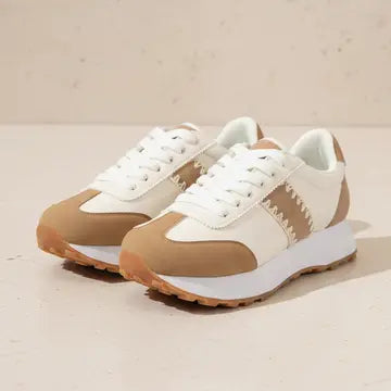 POETRY RETRO RUNNER SNEAKERS - TOFFEE