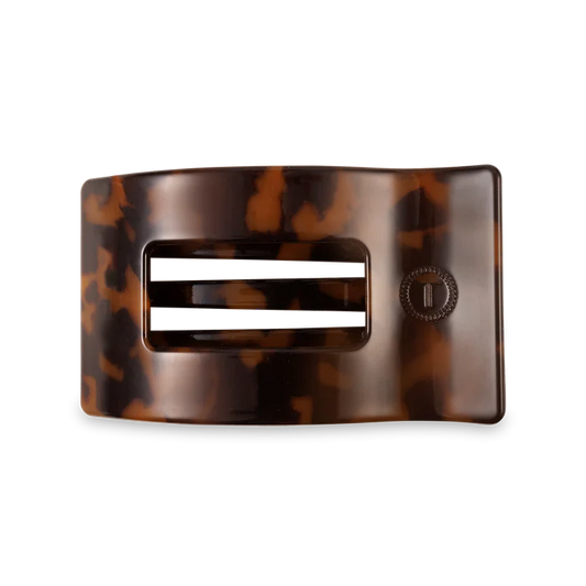 TELETIES - TORTOISE RECTANGLE FLAT CLIP - MEDIUM