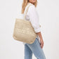 THE TOTE BAG - STRAW WOVEN BEIGE