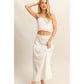STRAPLESS EYELET TOP