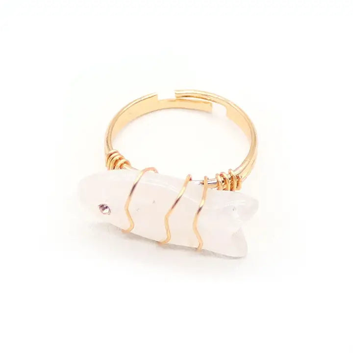 FISH RING - WHITE