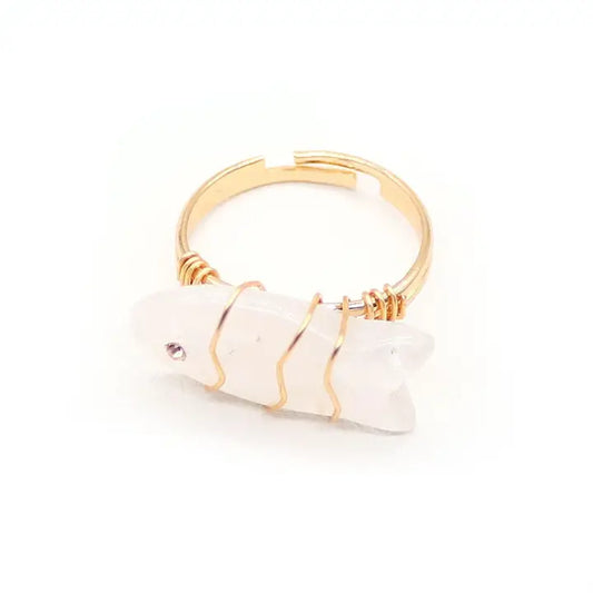 FISH RING - WHITE
