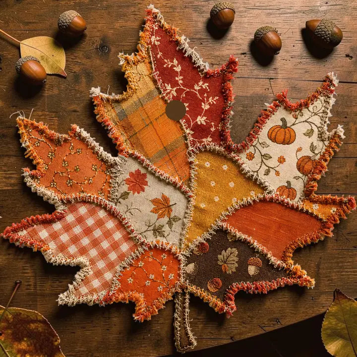 Patchwork Leaf Freshie - Pumpkin S'mores