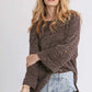 Allie Round Neck Distressed Sweater
