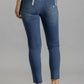 Distressed Detail Skinny Jeans - Denim