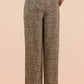 Leopard Print Wide Leg Linen Pants
