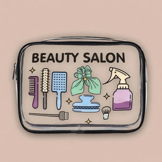 Clear Travel Cosmetic Bag - Beauty Salon