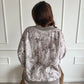 BIRDIE Ashwood Camo Oversized V-Neck Sweatshirt