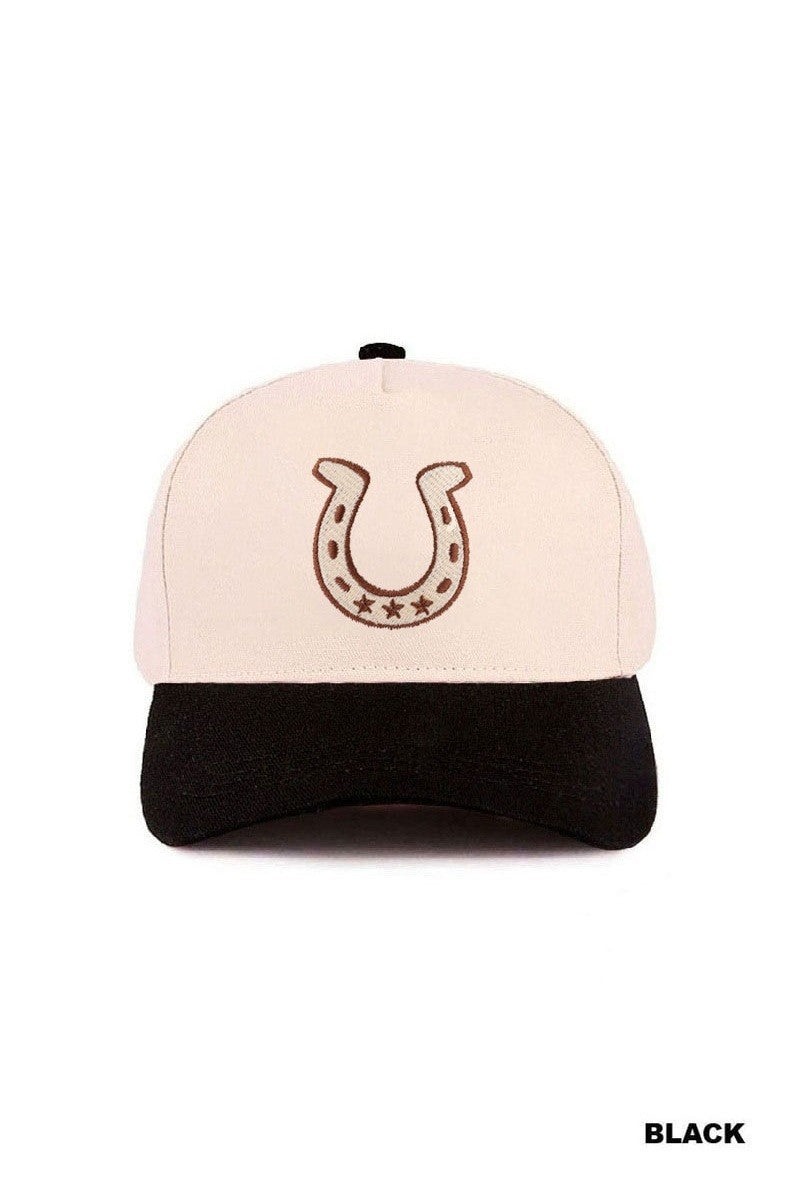 horseshoe hat - black