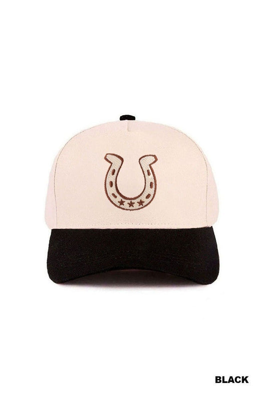 horseshoe hat - black