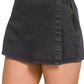 Washed Denim Skort
