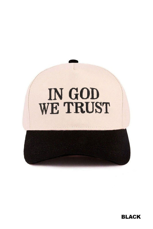 In God We Trust Hat - Black