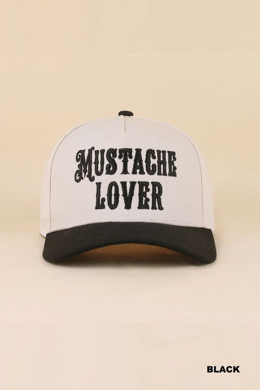 Mustache Lover Hat - Black