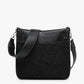 Teddy Trim Crossbody Bag - Black