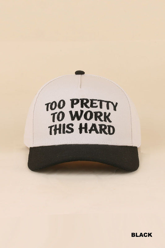too pretty to work this hard hat - black
