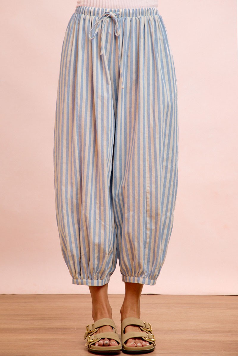 striped balloon pants