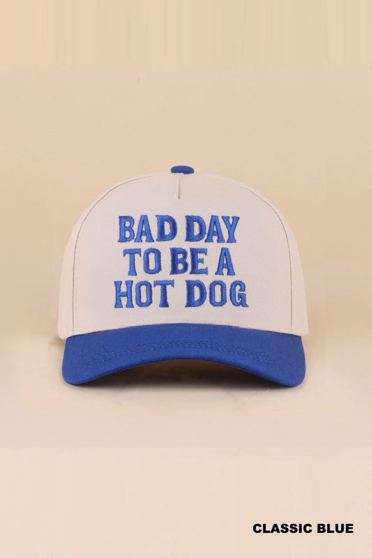 bad day to be a hot dog hat - blue