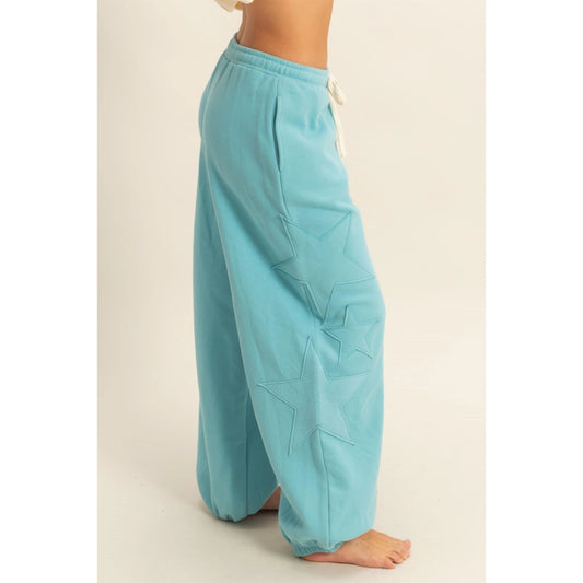 STAR PATCH JOGGERS - BLUE