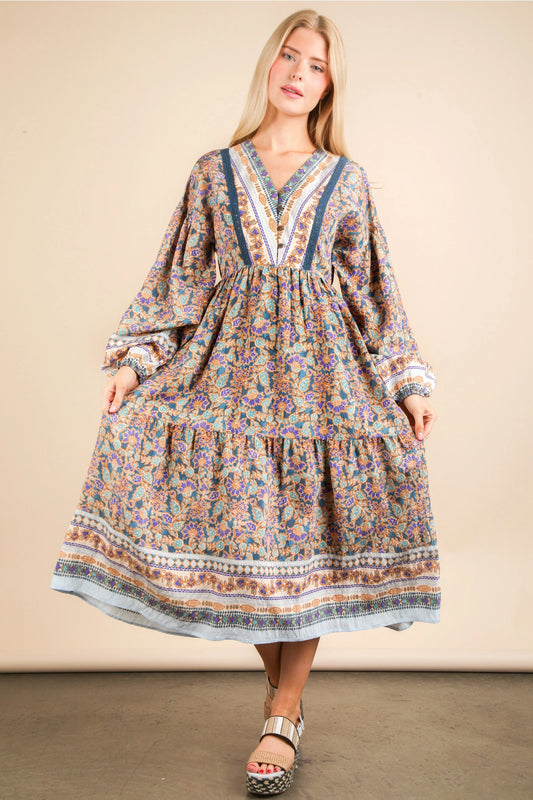 Ariana Floral Print Maxi Dress