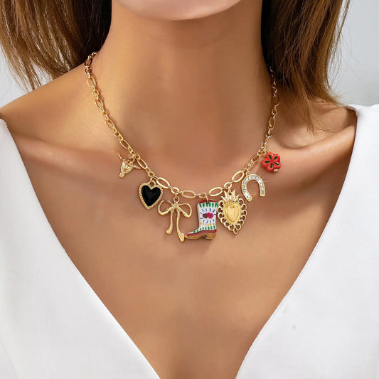 Western Boot Charm Necklace