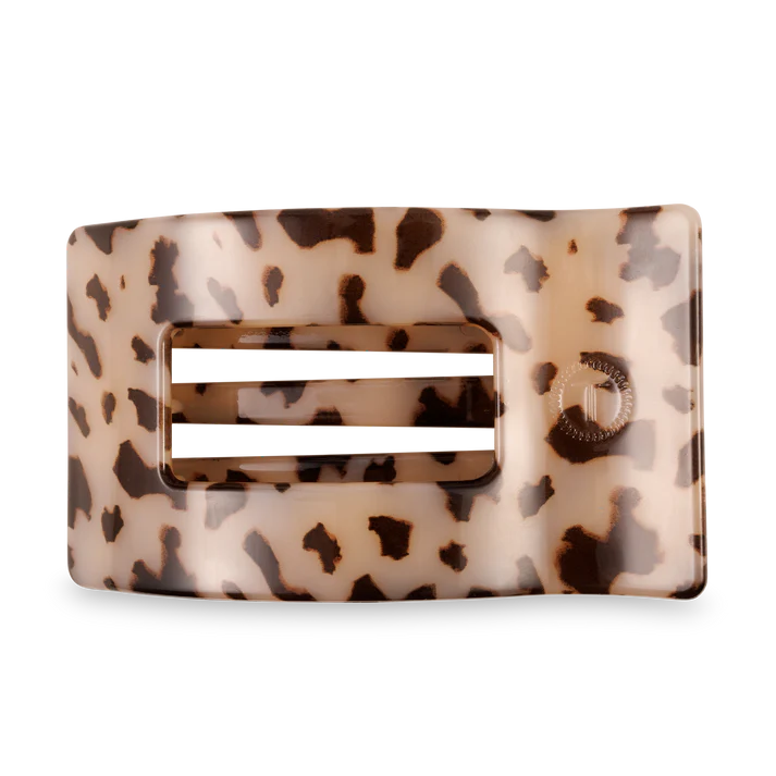Teleties - Flat Rectangle Clip - Blonde Tortoise - Large