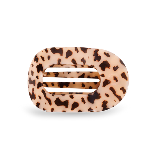 Teleties - Flat Round Hair Clip - Blonde Tortoise - Medium