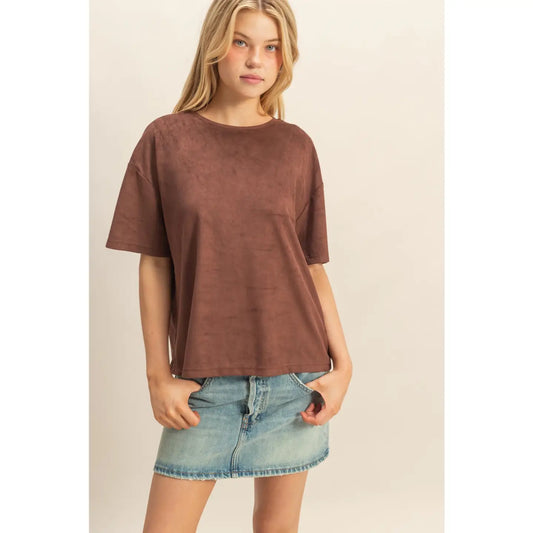 Suede Short Sleeve Shirt