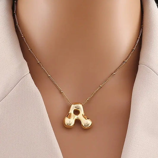 Balloon Bubble Initial Necklace