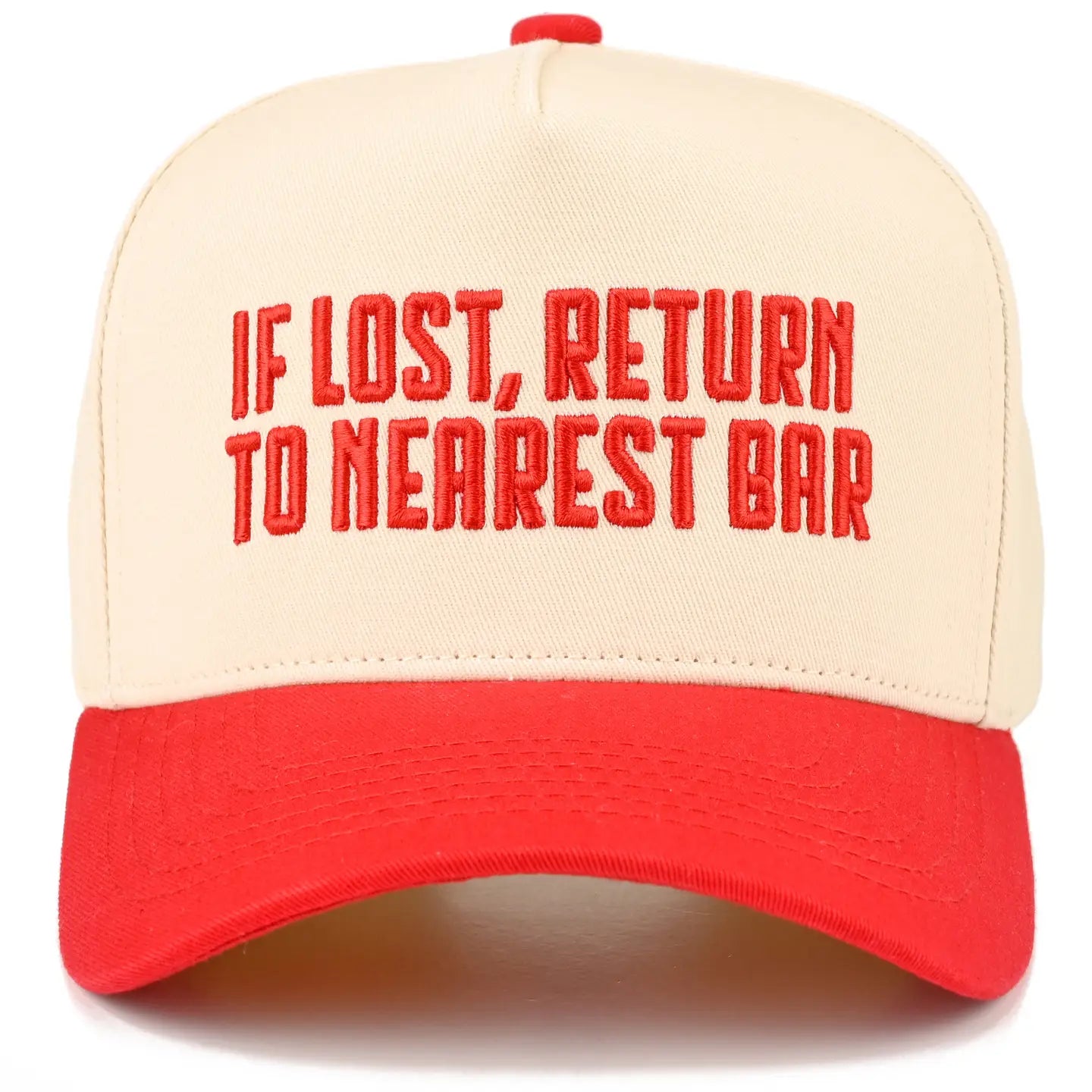 If lost, Return to Nearest Bar Hat - Red