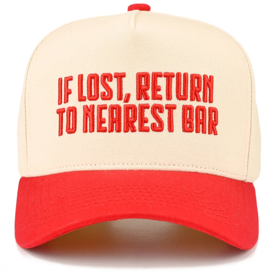 If lost, Return to Nearest Bar Hat - Red
