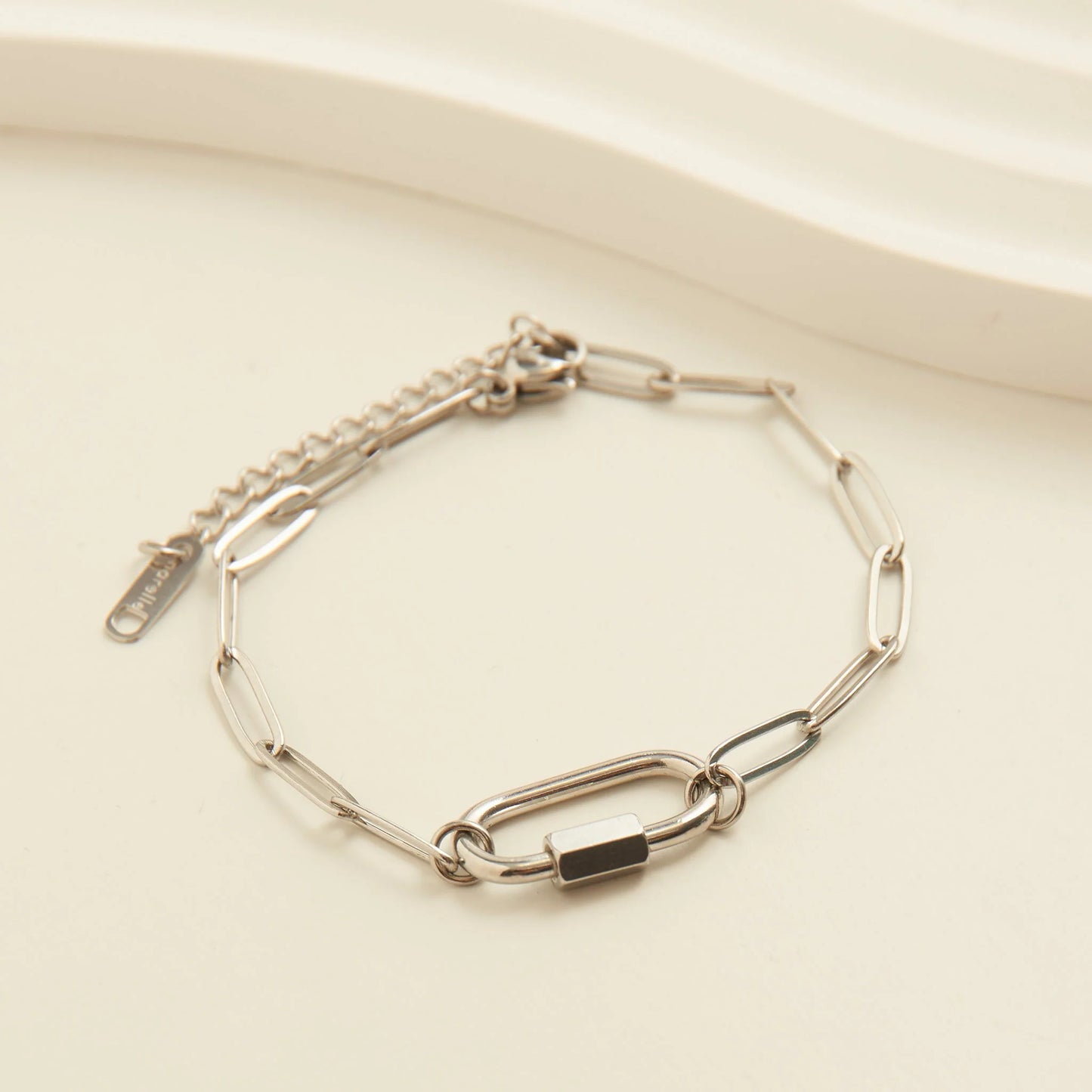 Waterproof Paperclip Chain Carabiner Bracelet