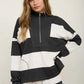 That's Just Me Striped Top - Charcoal