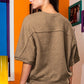 Raw Edge Crop Sweatshirt
