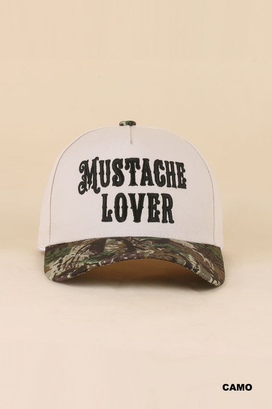 Mustache Lover Hat - Camo