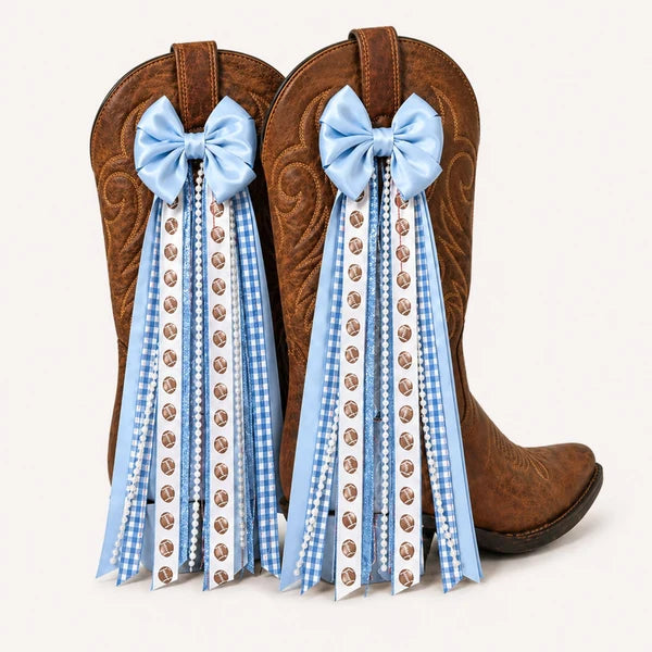 Boot Bows - Carolina Blue