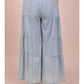 Tiered Mineral Washed Chambray Pants