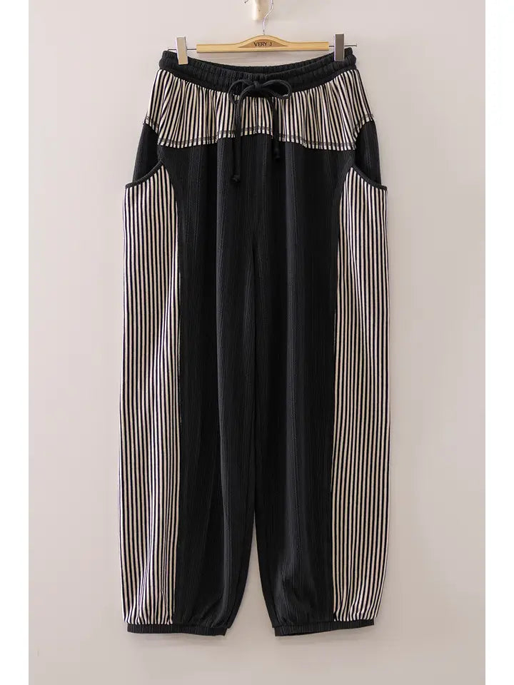 kyle contrast jogger pants - charcoal