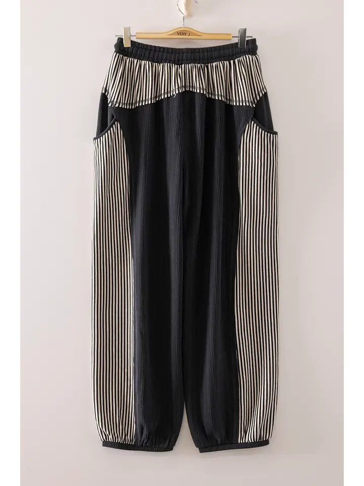 kyle contrast jogger pants - charcoal