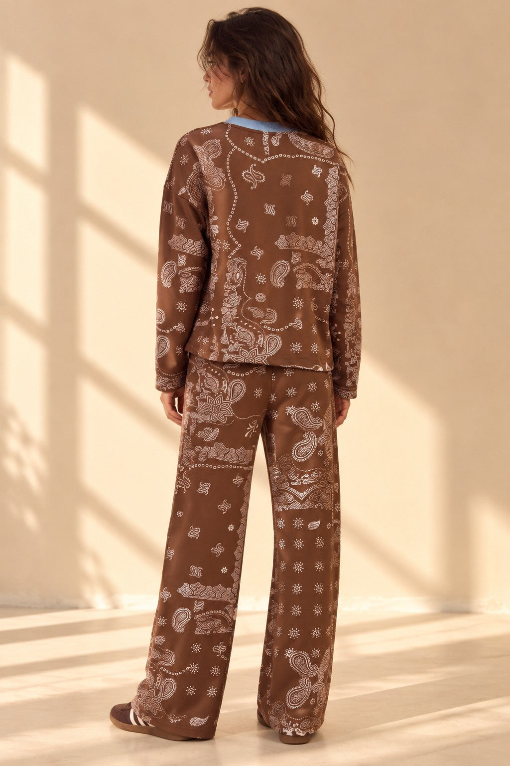 Bandana Printed French Terry Pants