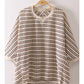 Textured Striped Knit Top - Chocolate