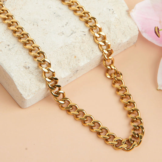 Chunky Chain Necklace - Gold (Waterproof)