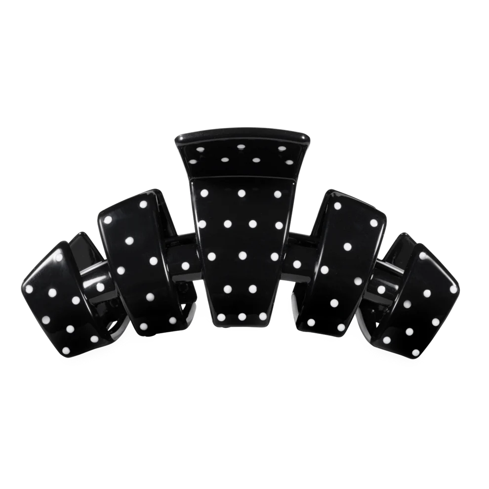 Classic Black Polka Dot Party Large Claw Clip