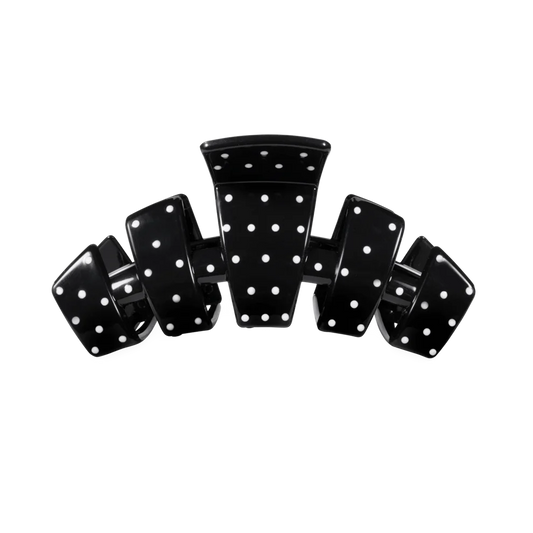 Classic Black Polka Dot Party Medium Claw Clip